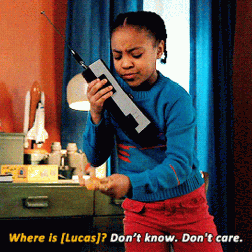 Where Is Lucas Dont Know Dont Care GIF - Where Is Lucas Dont Know Dont Care Erica GIFs