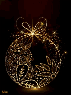 a picture of a christmas ornament with the name biku on it