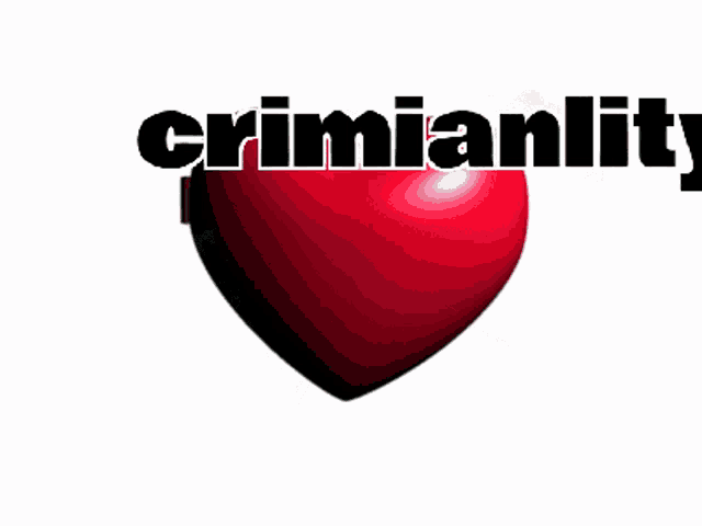 a pair of heart shaped sunglasses with the words " criminality " on them