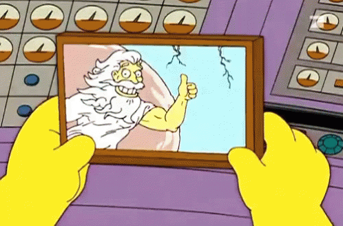 Happy Vengeful GIF - God Thumbs Up The Simpsons GIFs