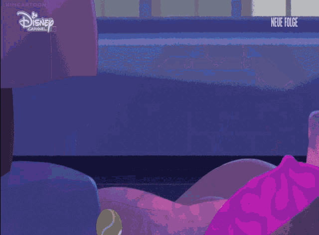two dalmatian dogs are standing next to each other in a disney channel advertisement