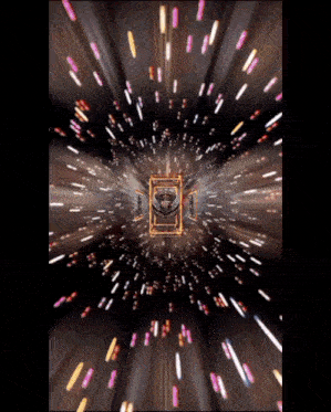 a computer generated image of a glowing object in the middle of a tunnel