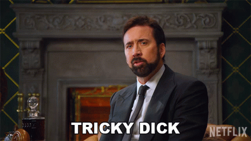Tricky Dick Nicolas Cage GIF - Tricky Dick Nicolas Cage History Of Swear Words GIFs