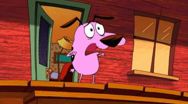 Courage The Cowardly Dog Shocked GIF - Courage The Cowardly Dog Shocked Omg GIFs