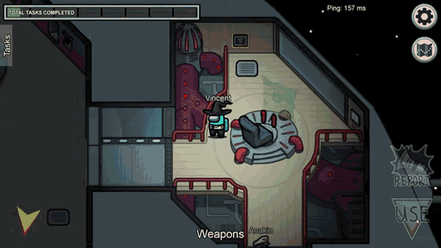 a screenshot of among us shows vincent and austin in a room