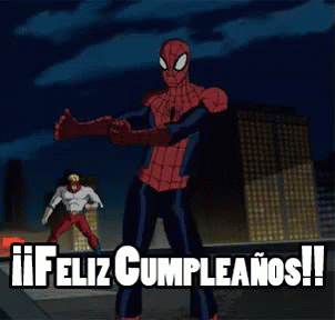 Feliz Cumpleaños Hombre Araña GIF - Feliz Cumpleanos Feliz Cumple Spiderman GIFs