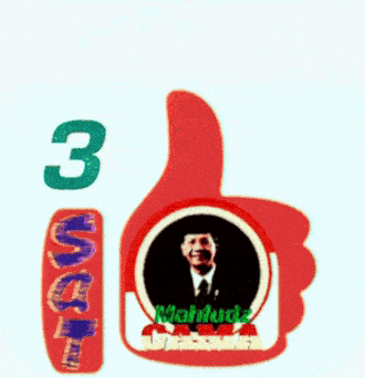 a picture of a man giving a thumbs up with the words " mantap 3 saat "