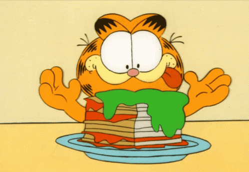 Eating A Lasagna Garfield GIF - Eating A Lasagna Garfield Lasagna GIFs