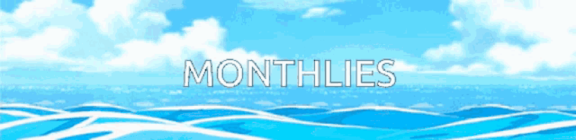 a picture of the ocean with the words months written in white