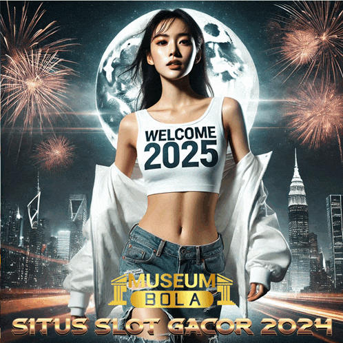 a woman wearing a white tank top that says welcome 2025 on it