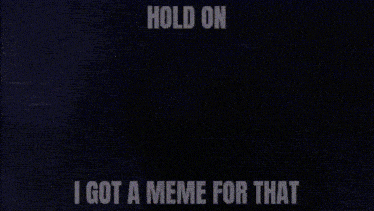 a meme that says hold on i got meme for that