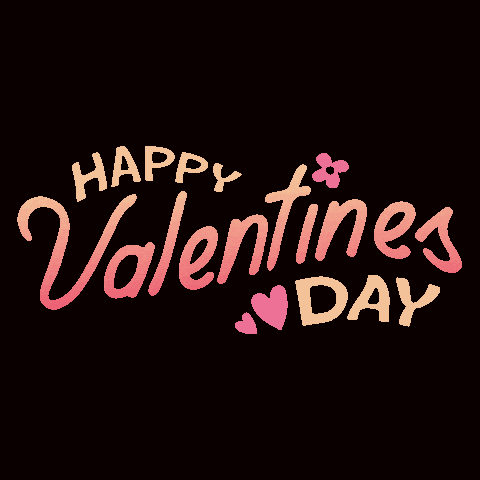 a happy valentine 's day greeting card with pink hearts and flowers