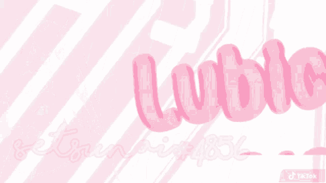 a picture of a girl with the name lubic written in pink