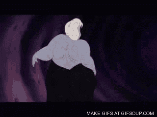 a cartoon character is standing in front of a purple curtain .