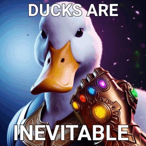 Thanos Duck GIF - Thanos Duck Ducks Are Inevitable GIFs