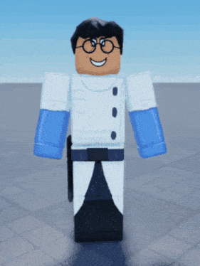 a cartoon character wearing glasses and a lab coat