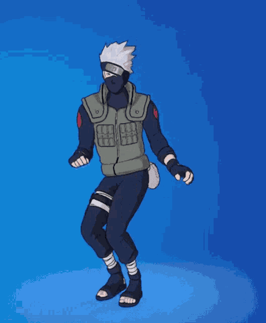 a cartoon of a man with a mask on his face