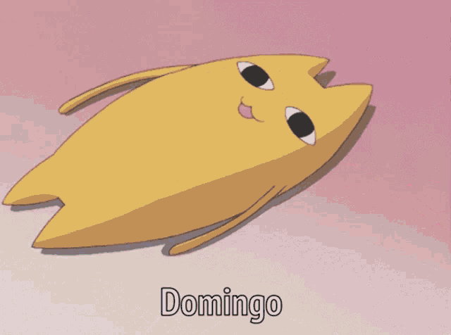 a cartoon character with the word domingo on the bottom right