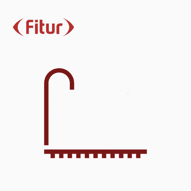 a red icon of a train with the word fitur above it