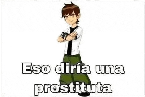 a cartoon character from ben 10 is standing with his arms crossed and a caption .