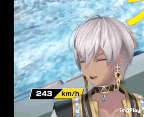 a video game character has a speed of 243 km / h .