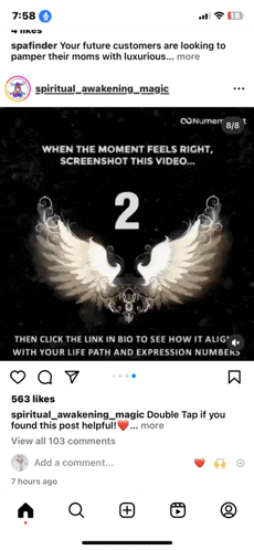 a screenshot of a spiritual awakening magic video with the number 2 on it