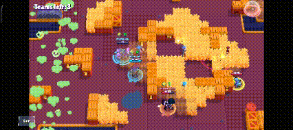 a screenshot of a video game called brawl stars on a tablet .