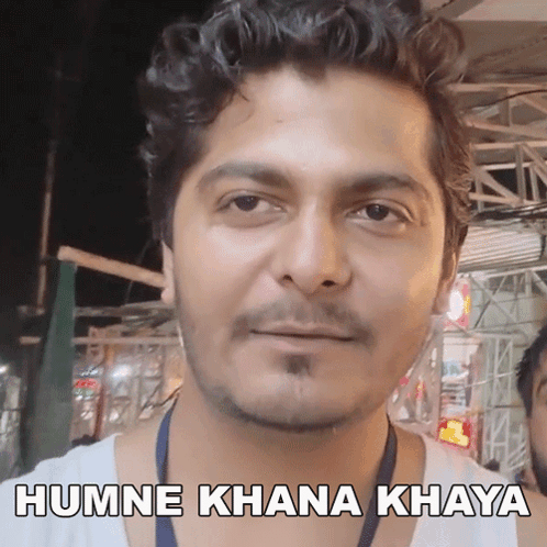 Hamne Khana Khaya Nishant Chaturvedi GIF - Hamne Khana Khaya Nishant Chaturvedi Humne Khana Khaliya Hai GIFs