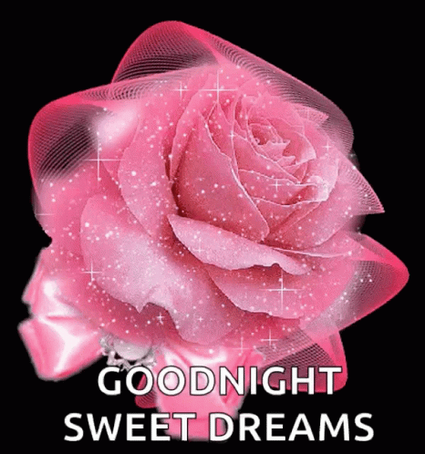 Good Night Sweet Dreams GIF - Good Night Sweet Dreams Sparkles Rose GIFs