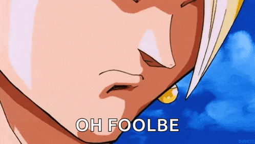 a close up of a person 's face with the words oh foolbe on the bottom