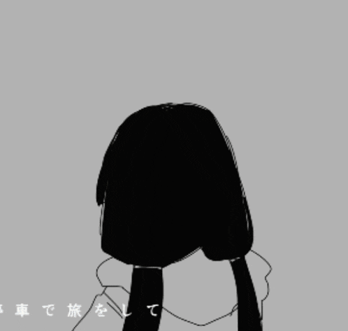 a black and white drawing of a girl with chinese writing behind her