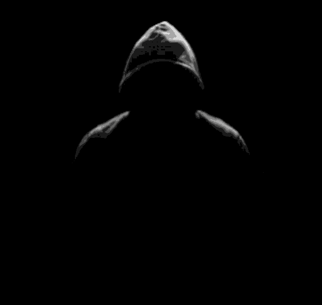 a black and white image of a person in a hoodie with the words karanlik oyuncu above them