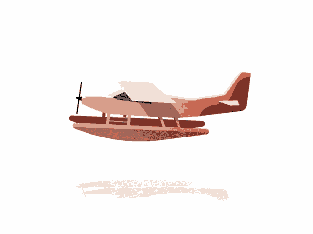 an illustration of a small plane with a propeller