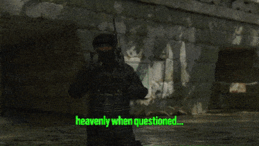 a soldier with a quote from heavenly father on the bottom