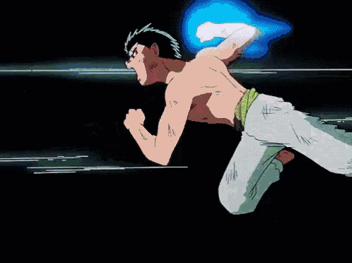 a black and white drawing of a person flying through the air in a dark room .