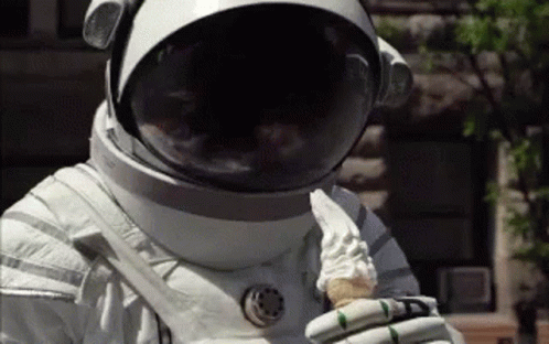 Space Suit Ice Cream GIF - Space Suit Ice Cream GIFs