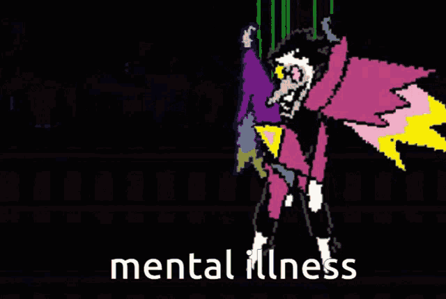 a pixel art of a cartoon character saying it 's for me !
