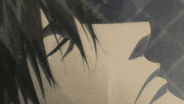 a close up of a person 's face with tears running down their face