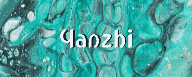 a blue background with the word hanzbi in white letters