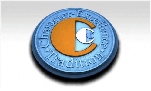 a coin that says character excellence and tradition