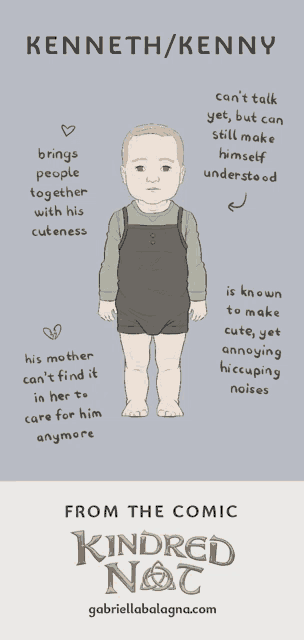 a poster of a baby named kenneth kenny