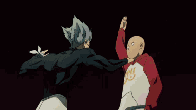 a man wearing a sweatshirt that says rpm is being attacked by another man