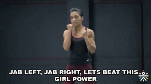 Jab Left Jab Right GIF - Jab Left Jab Right Lets Beat This Girl Power GIFs
