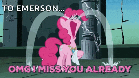 pinkie pie from my little pony is standing in front of a water fountain and crying .
