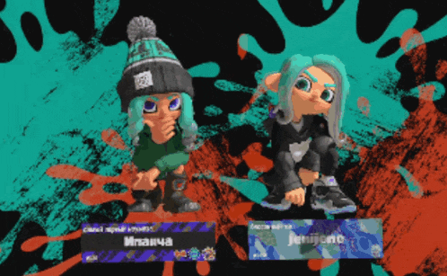 two cartoon characters are sitting next to each other and one has the name ivancha