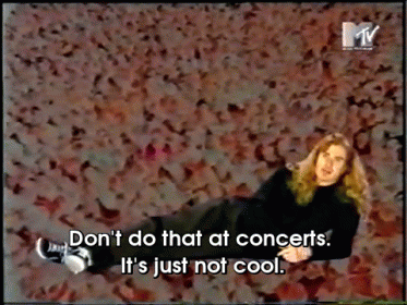 Concert Etiquette 8 GIF - Dave Mustaine Concert GIFs