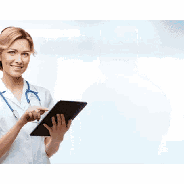 a man and a woman wearing surgical masks and gloves are giving a thumbs up