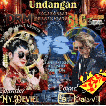 a poster with a woman and a man and the words undangan