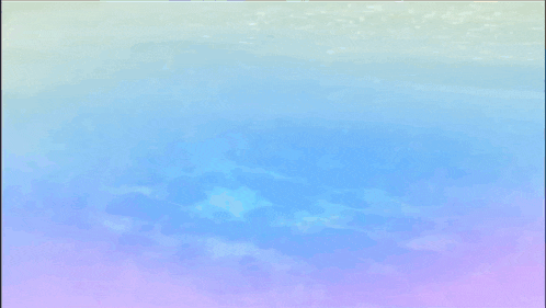 a cartoon cat with hearts on its ears is swimming