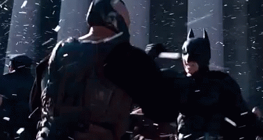 Batman Versus Bane - Batman GIF - The Dark Knight Rises Christian Bane Tom Hardy GIFs